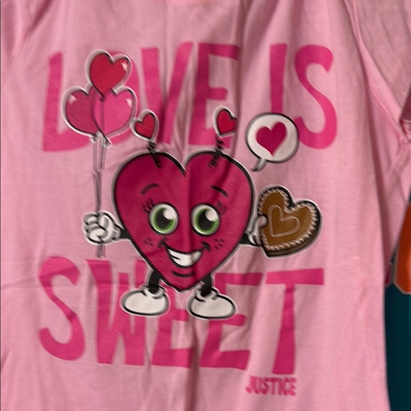 Justice Blue and Pink Short Sleeve Tees - Picture 4 of 7